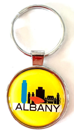 Albany New York Skyline Keychain