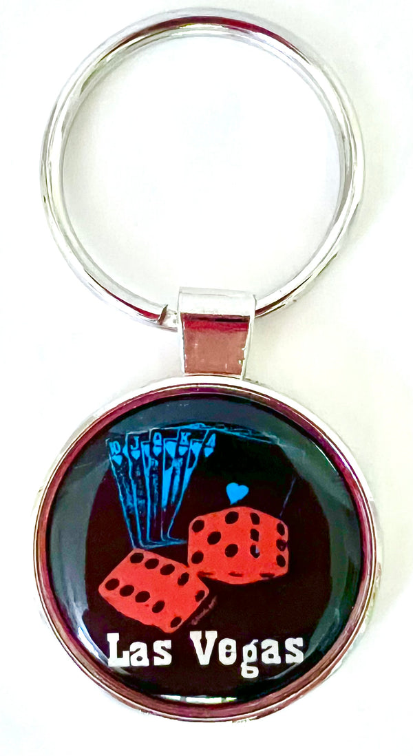 【新品タグ付】Kei.Sing別珍Dice 賽子 Las Vegas 刺繍 Las-Vegas-Keychain-Dice-Cards-