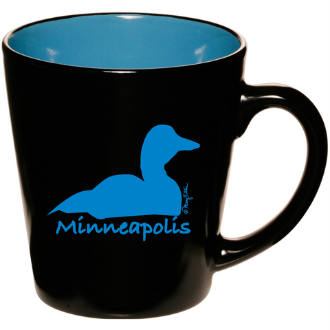 Minneapolis Minnesota Loon 2 Tone Blue Black Mug