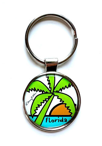 Florida Keychain Palm Tree