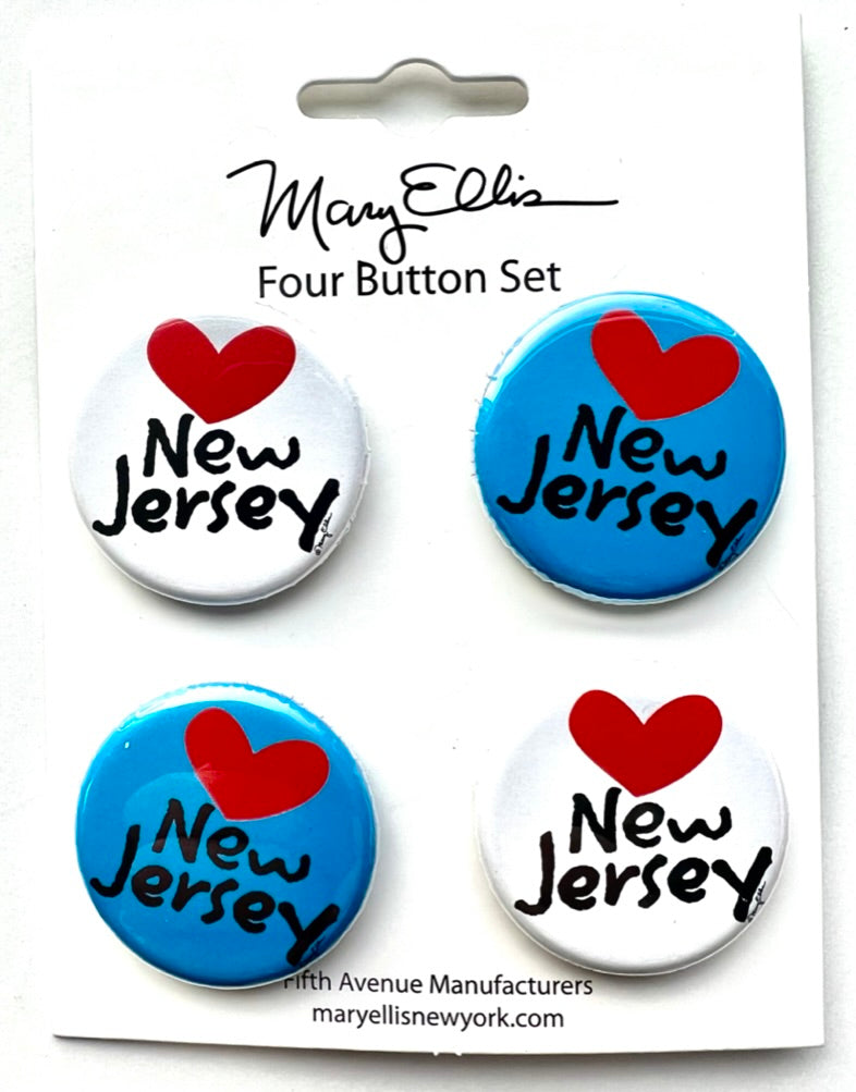 New Jersey Mini Button Set of 4 - Fifth Avenue Manufacturers