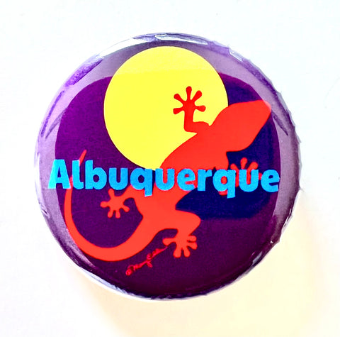 Albuquerque Gecko Button