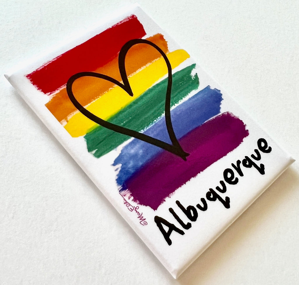 Albuquerque Magnet Rainbow Heart