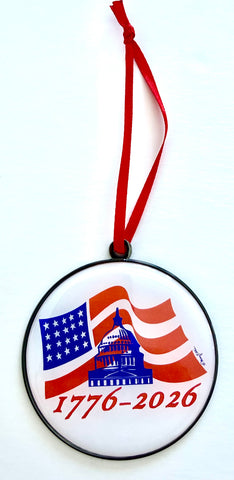 America 250 Christmas Ornament