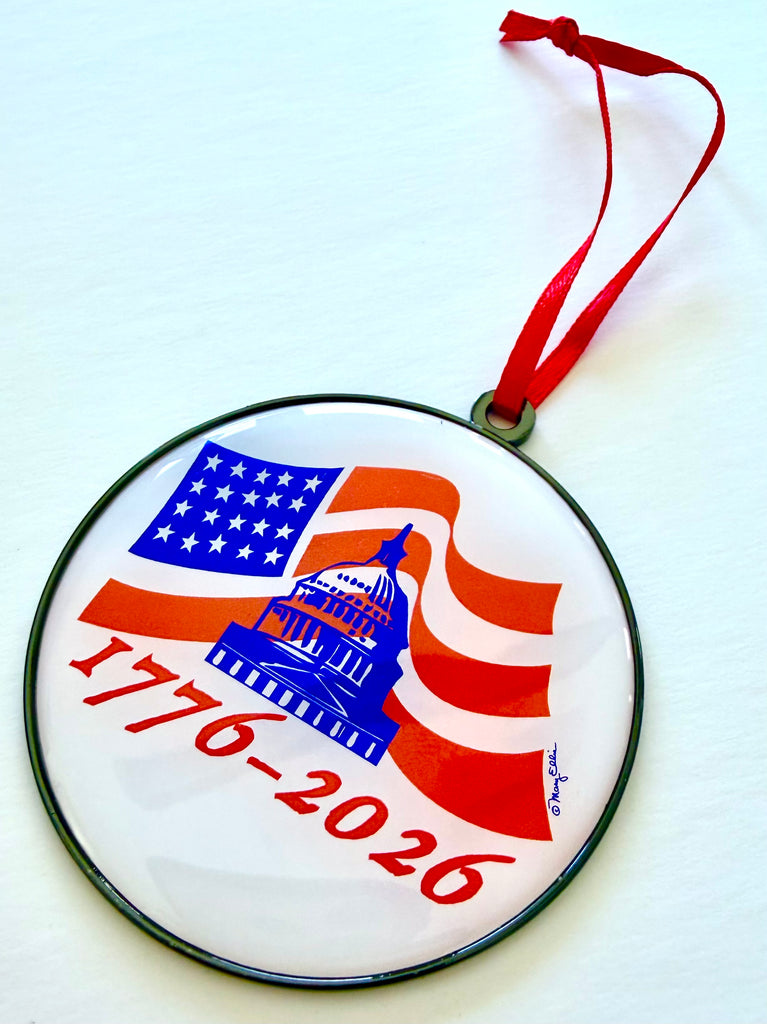 America 250 Christmas Ornament