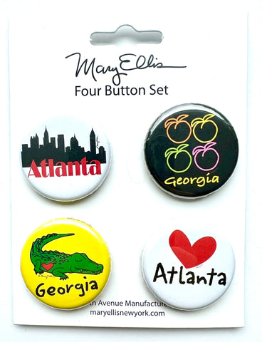 Atlanta Set of 4 Mini Buttons