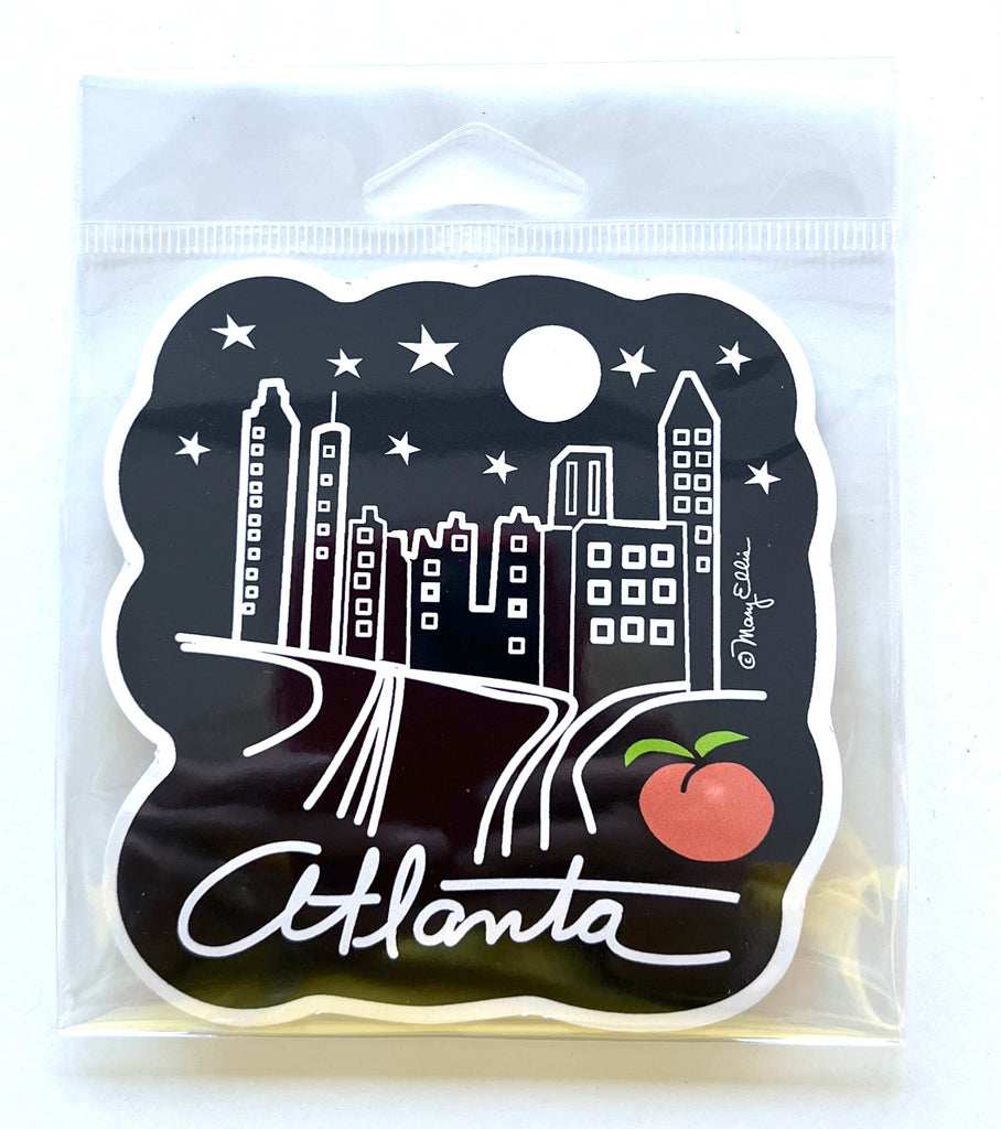 Atlanta Georgia Giant Sticker Night Skyline