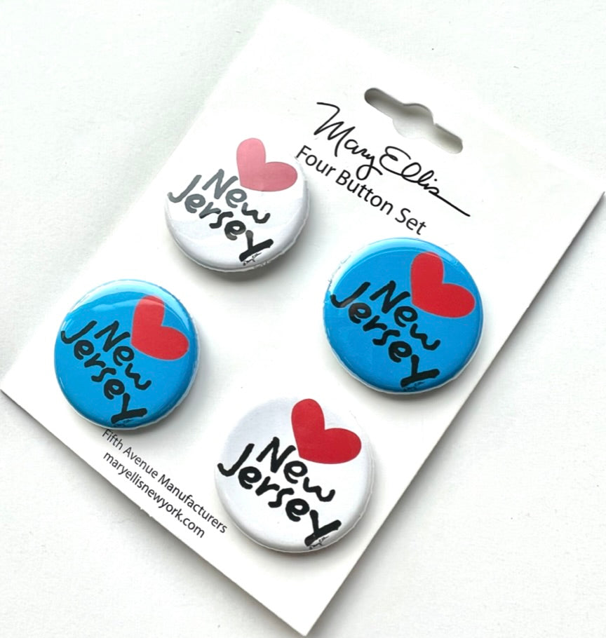 New Jersey Mini Button Set of 4 - Fifth Avenue Manufacturers