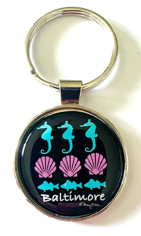 Baltimore Maryland Seashore Keychain