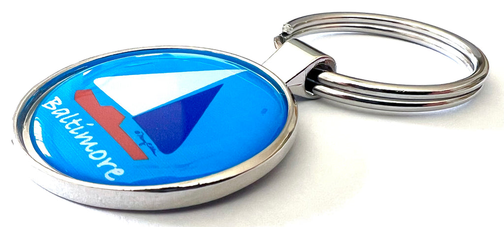 Baltimore Maryland Sailboat Keychain