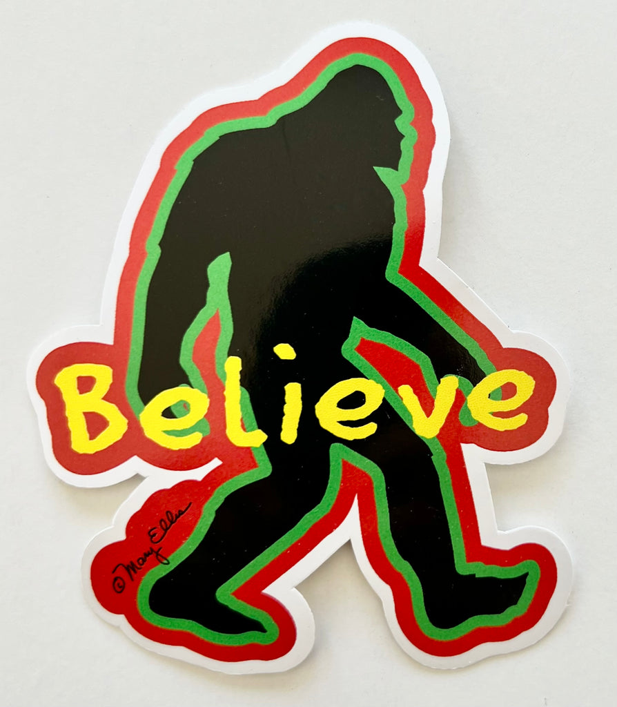 Giant Sticker Bigfoot Sasquatch Profile