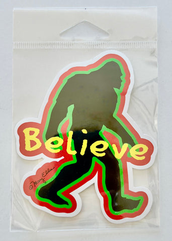 Giant Sticker Bigfoot Sasquatch Profile
