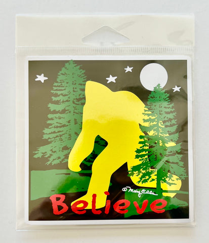 Giant Sticker Bigfoot Sasquatch Trees Stars