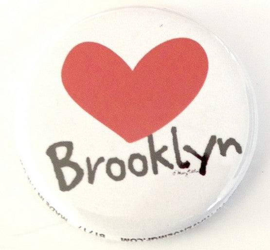 Brooklyn Love Heart Button