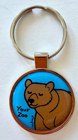 Brown Bear Custom Zoo Keychain