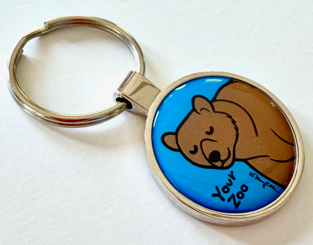 Brown Bear Custom Zoo Keychain