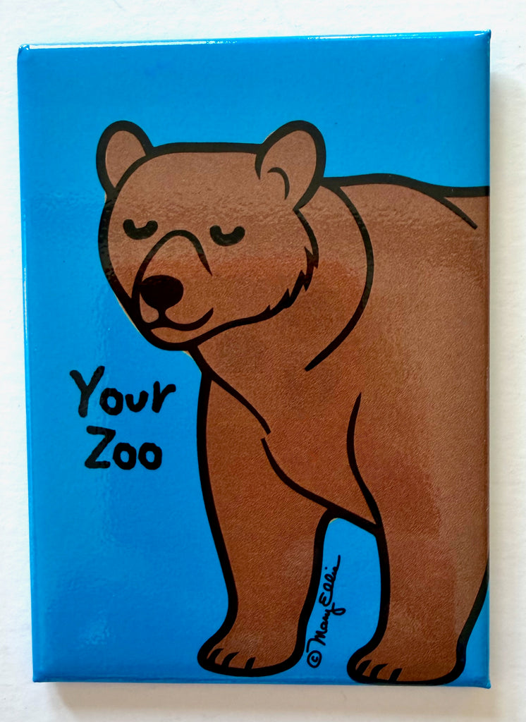 Brown Bear Custom Zoo Park Magnet