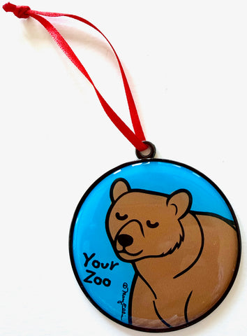Brown Bear Custom Zoo Christmas Ornament Gift