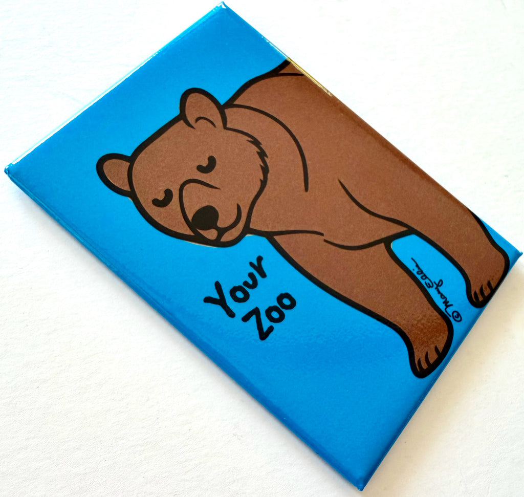 Brown Bear Custom Zoo Park Magnet