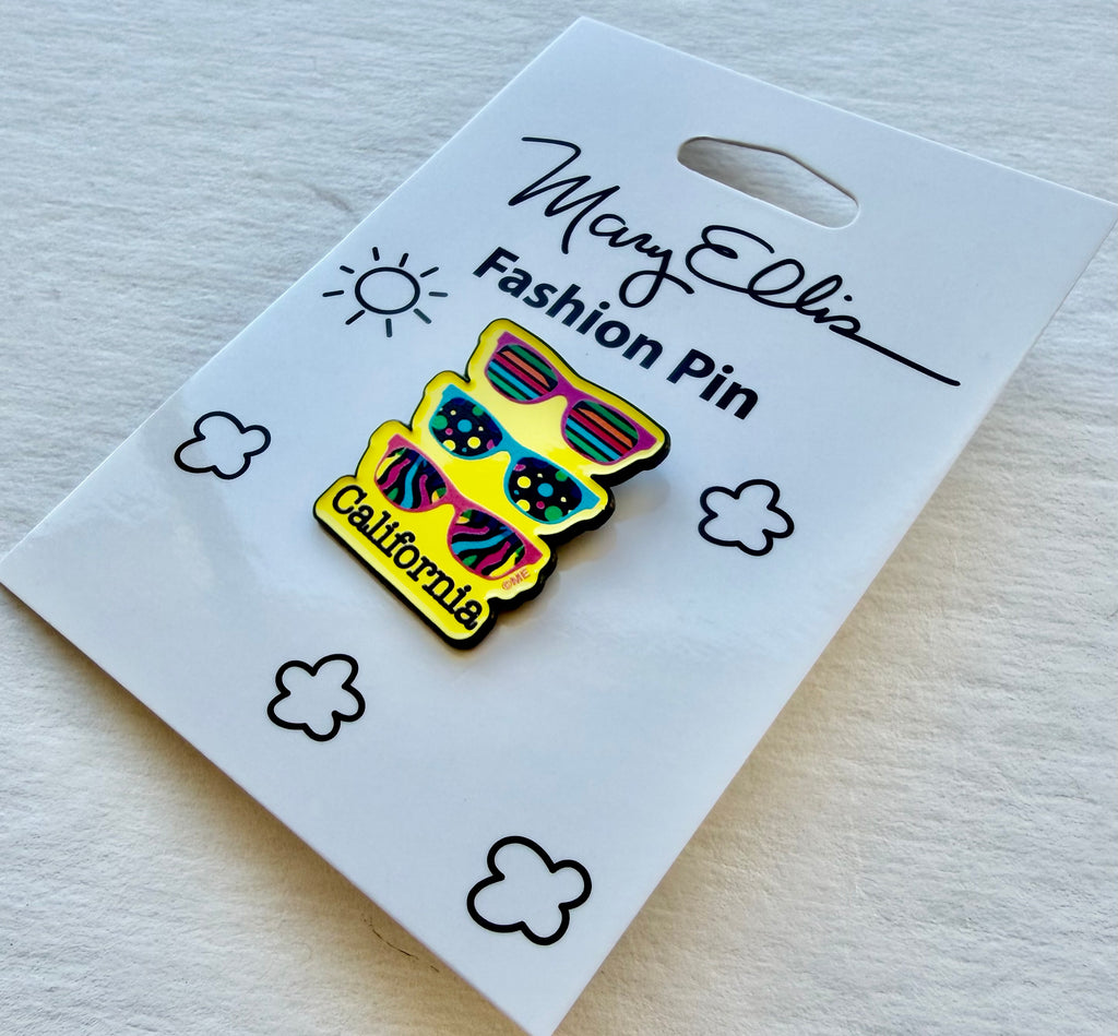 California Sunglasses Lapel Pin Souvenir Beach Gift