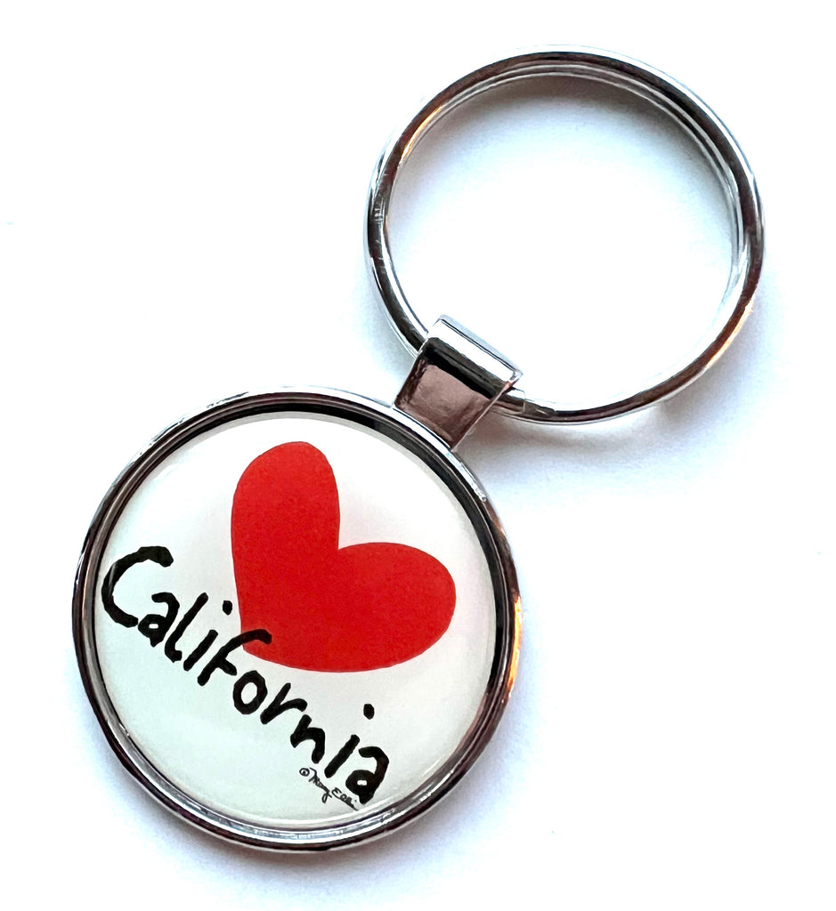 California Heart Keychain