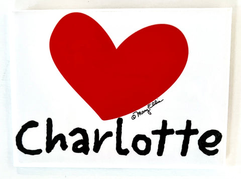 Charlotte North Carolina Magnet Heart