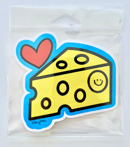 Giant Sticker Heart Cheese Love