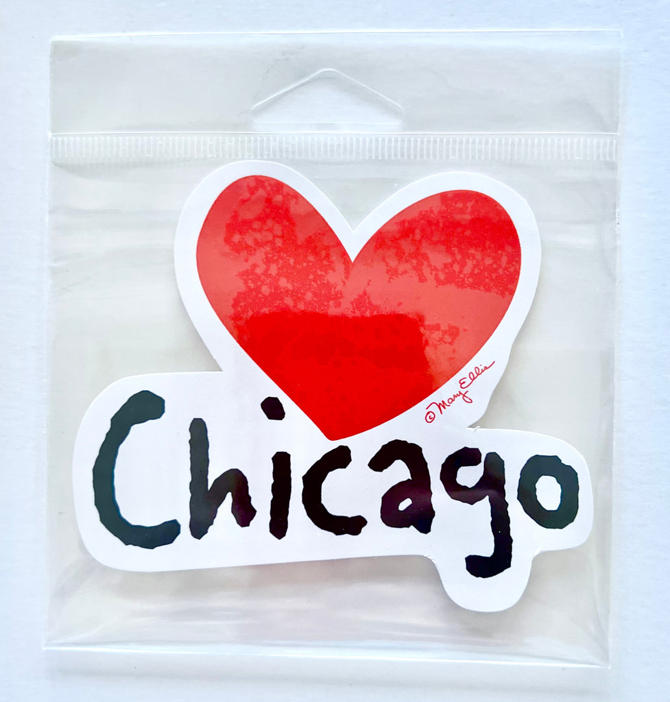 Chicago Heart Giant Sticker