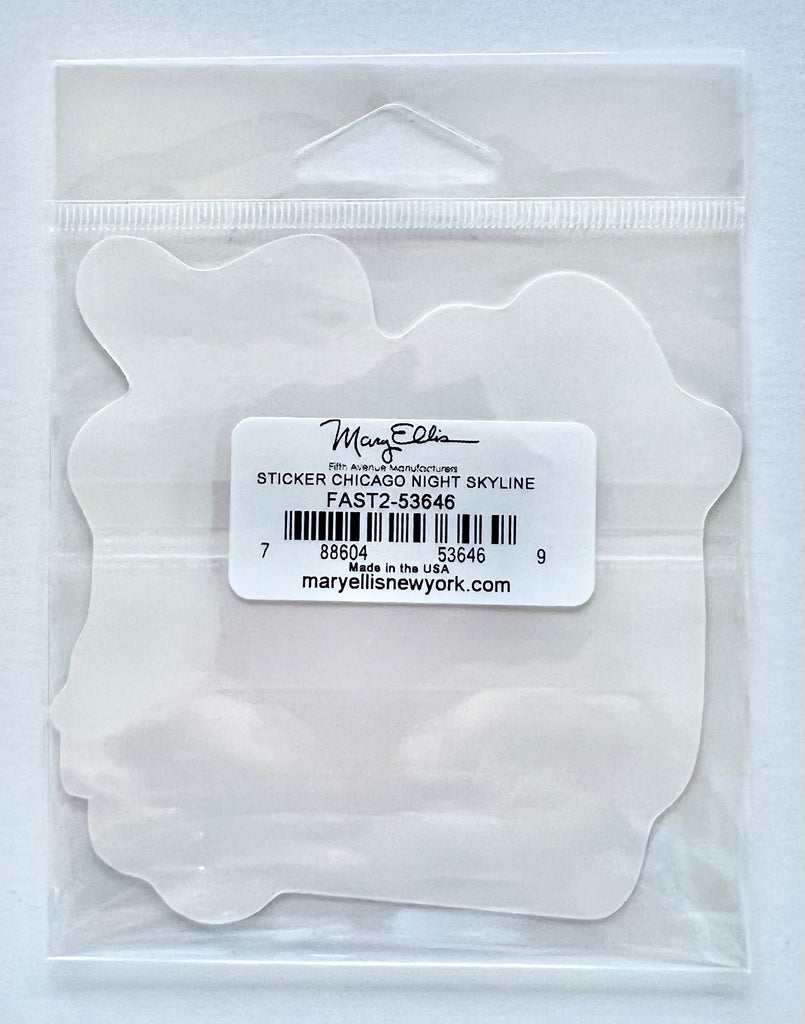 Chicago Night Skyline Giant Sticker