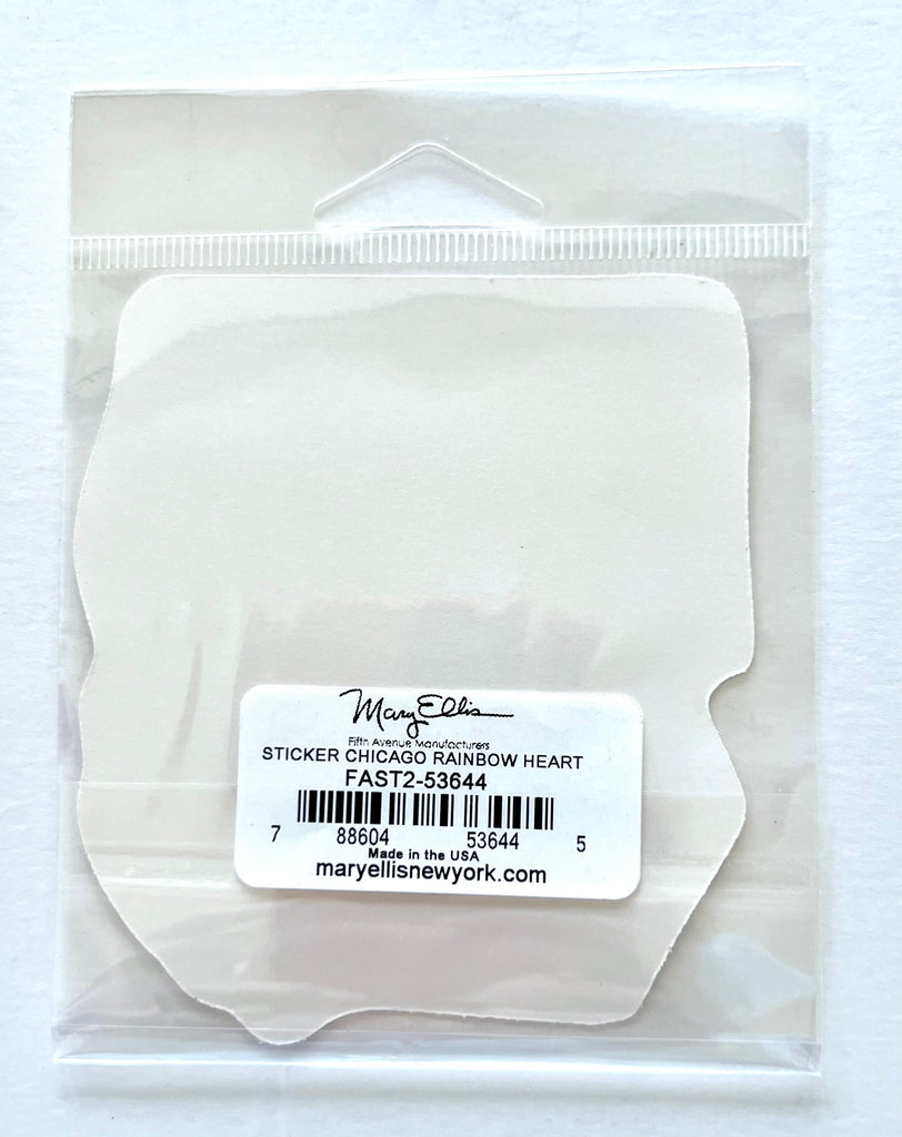 Chicago Rainbow Heart Pride Sticker