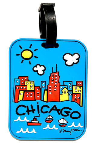 Chicago Skyline 3-D Luggage Tag
