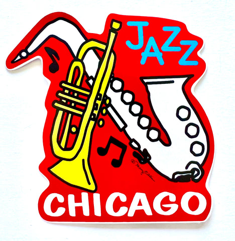 Chicago Jazz Giant Sticker