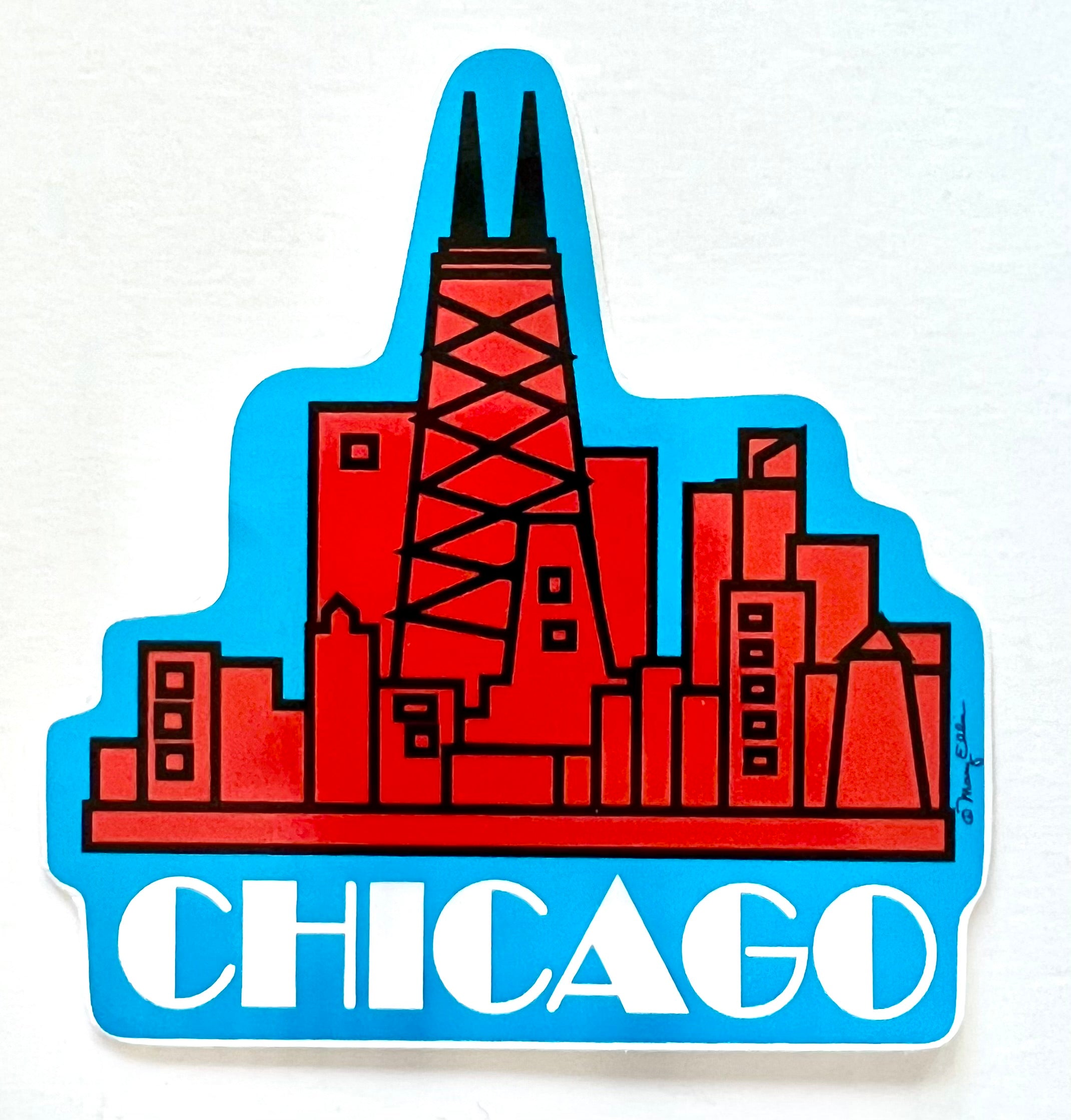 Chicago Window Sticker Chicago Skyline Giant Sticker - Fifth Avenue Manufacturers