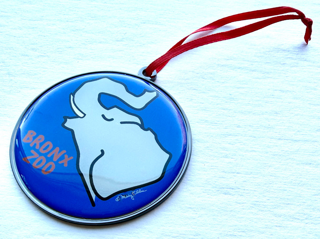 Cute Elephant Custom Zoo Christmas Ornament Gift