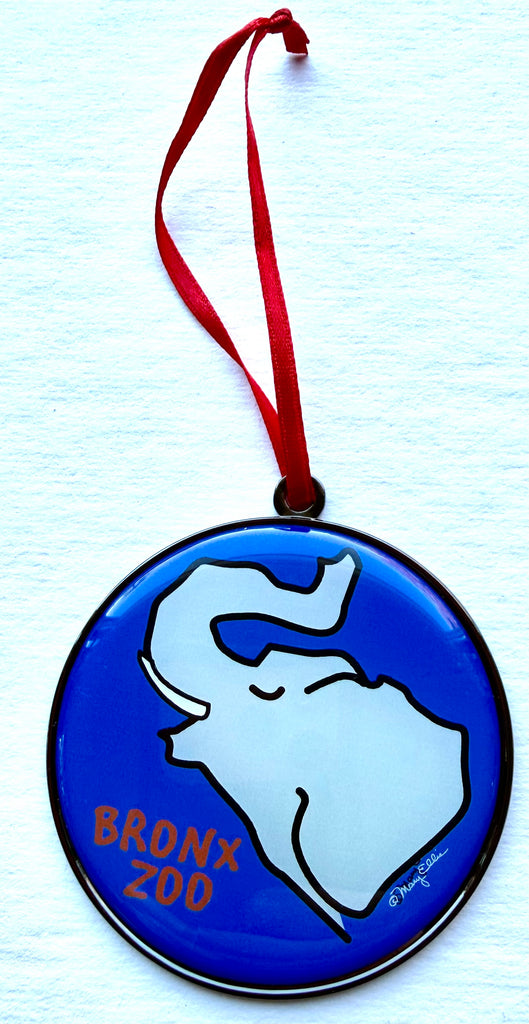 Cute Elephant Custom Zoo Christmas Ornament Gift