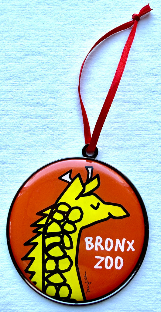 Cute Giraffe Custom Zoo Christmas Ornament Gift