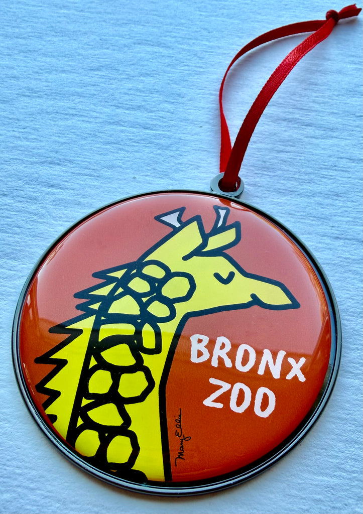 Cute Giraffe Custom Zoo Christmas Ornament Gift