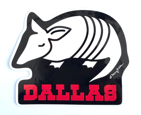 Dallas Texas Armadillo Sticker