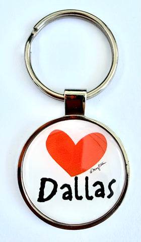 Dallas Heart Keychain
