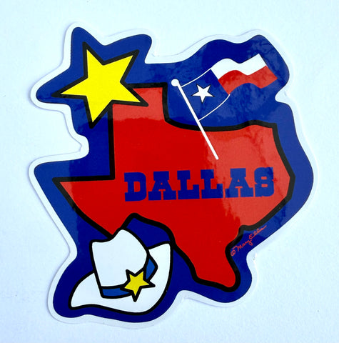 Dallas Texas State Sticker