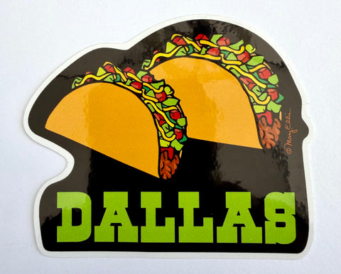 Dallas Texas Tacos Sticker
