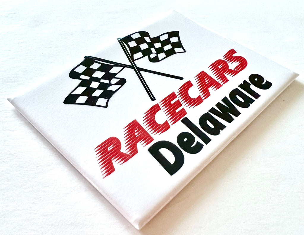 Delaware Racecars Checkered Flags Magnet