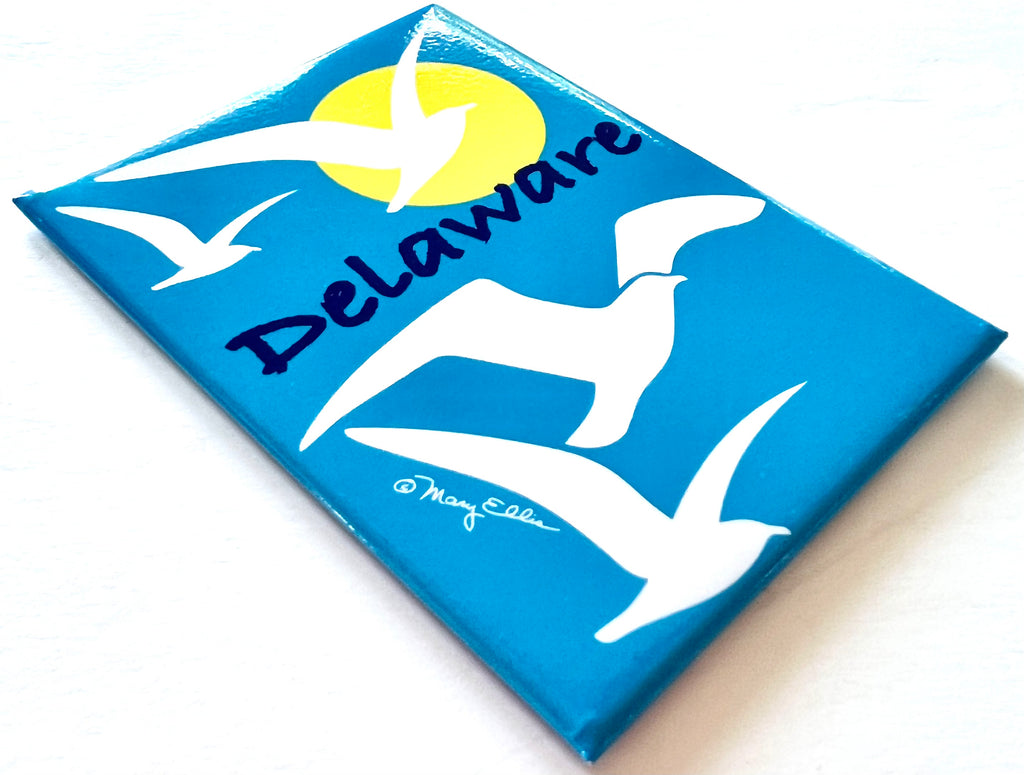 Delaware Seagulls Sun Magnet