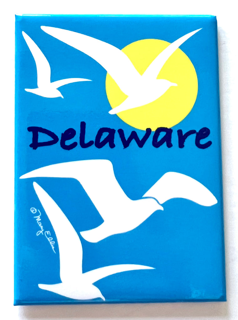Delaware Seagulls Sun Magnet