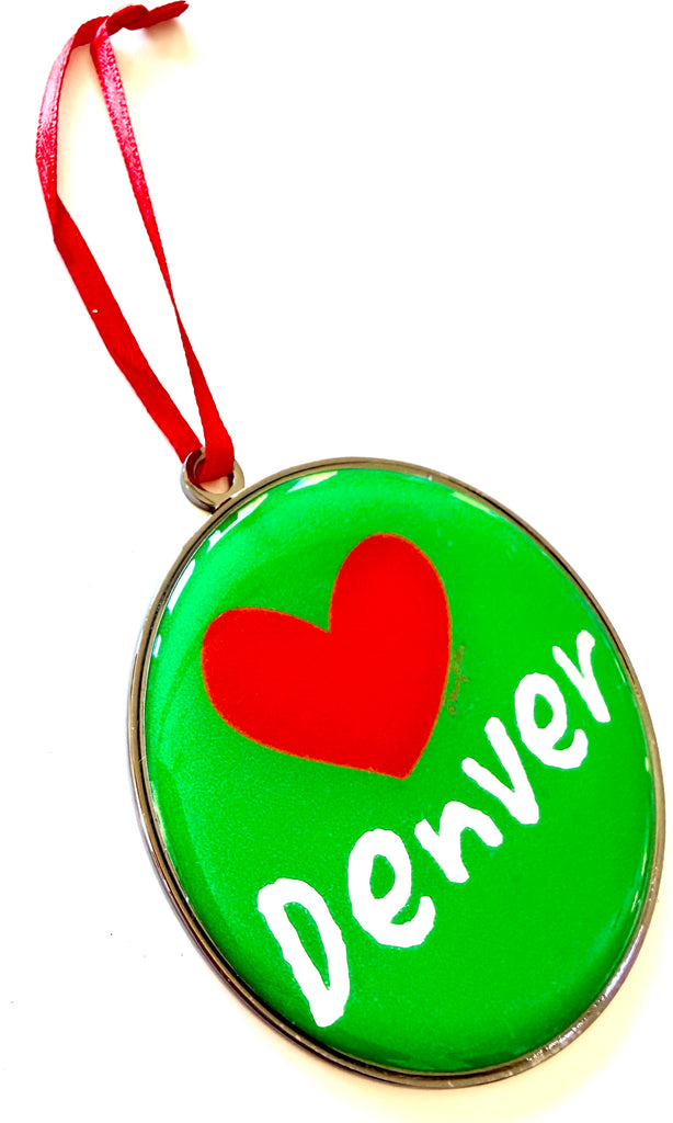 Denver Christmas Ornament Heart