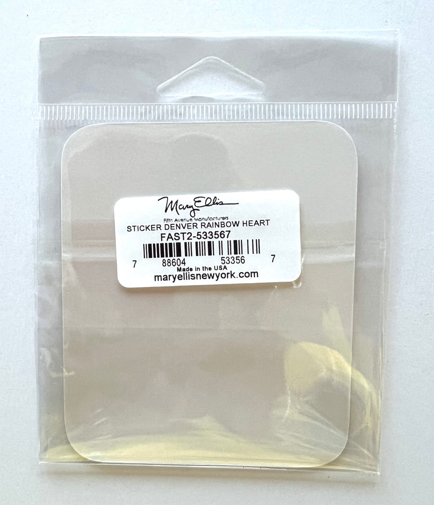 Denver Sticker Colorado Pride Rainbow Heart