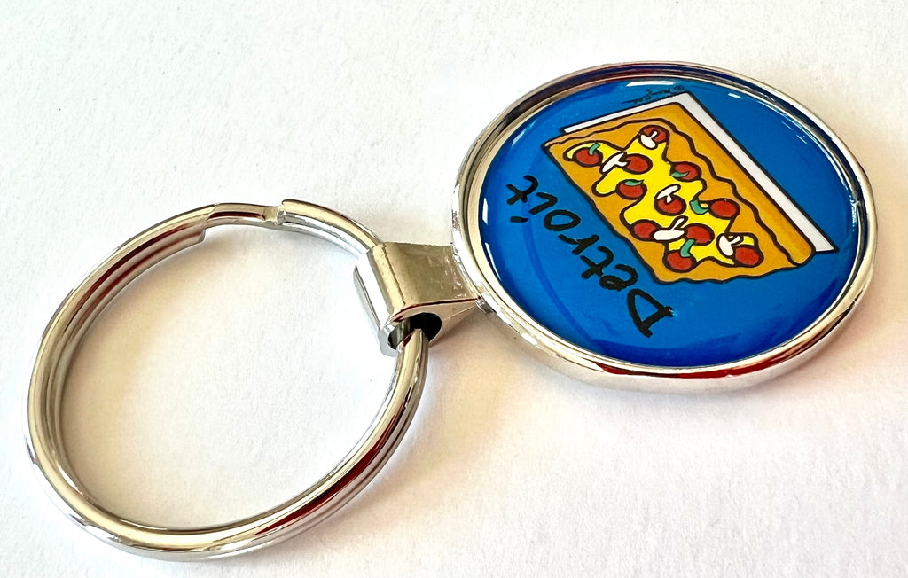 Detroit Pizza Keychain