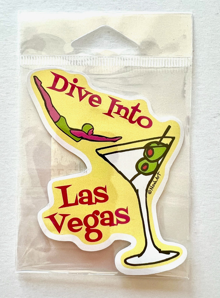 Las Vegas Dive Into Martini Sticker