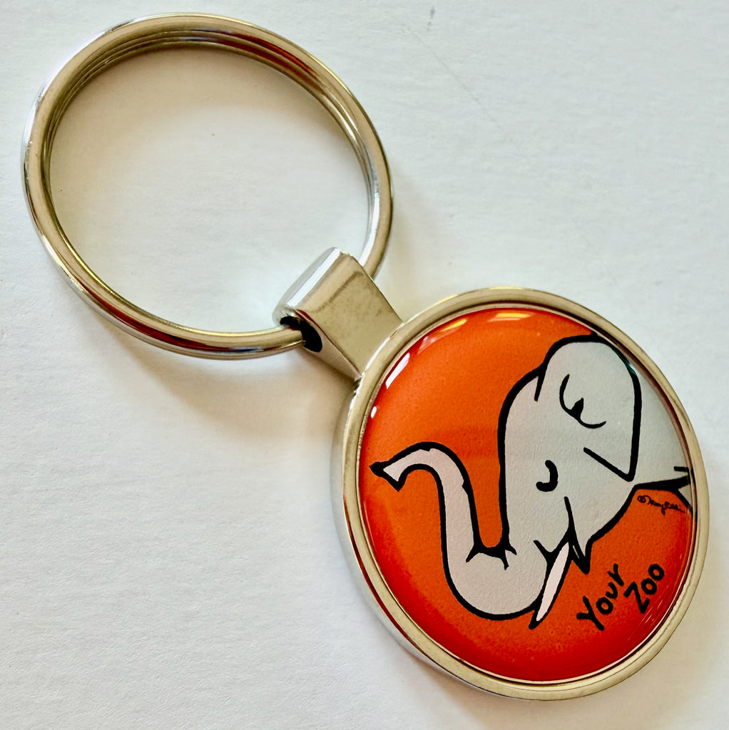Elephant Custom Zoo Keychain