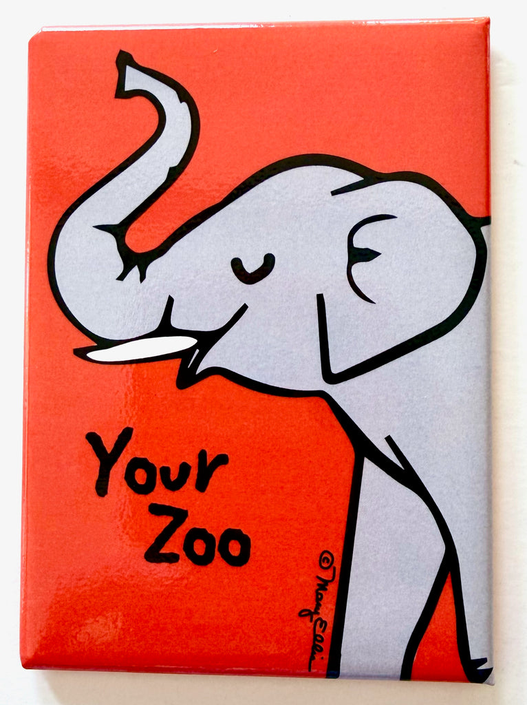 Elephant Your Zoo Custom Magnet